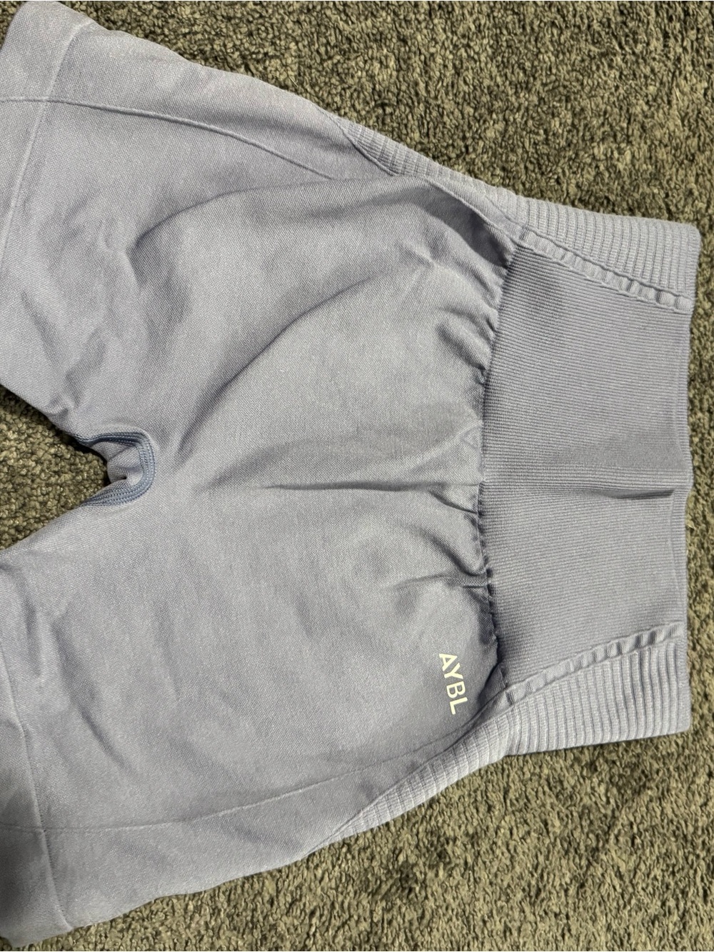 AYBL Ribbed Shorts in Silver
